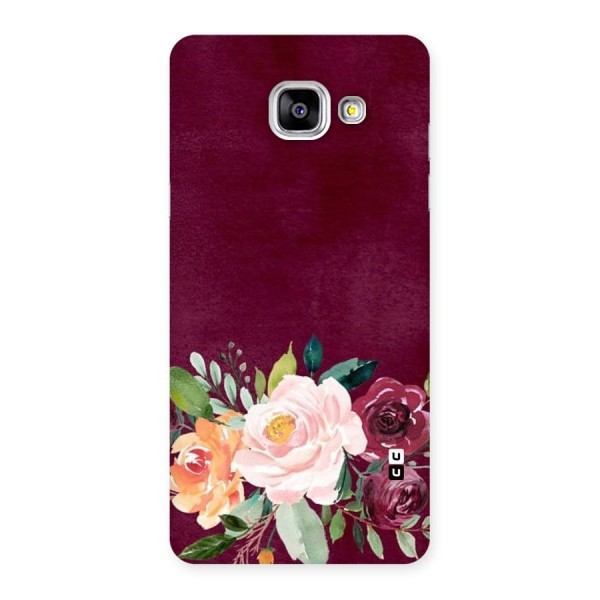 Plum Floral Design Back Case for Galaxy A5 2016