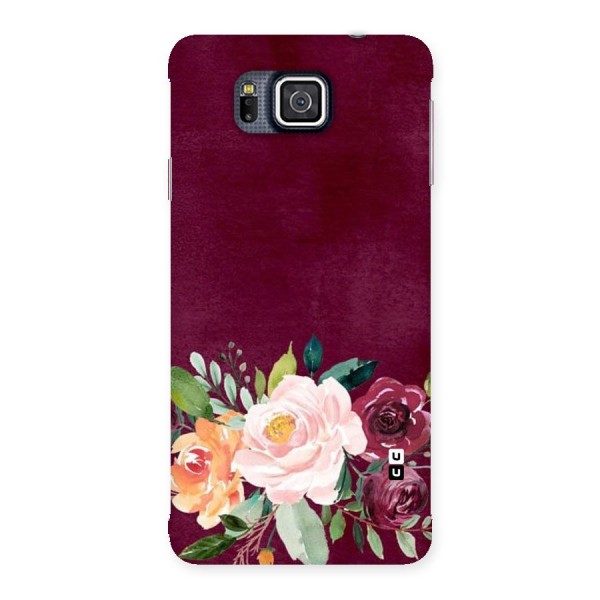 Plum Floral Design Back Case for Galaxy Alpha