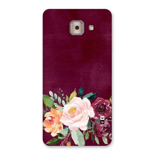 Plum Floral Design Back Case for Galaxy J7 Max