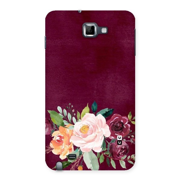 Plum Floral Design Back Case for Galaxy Note