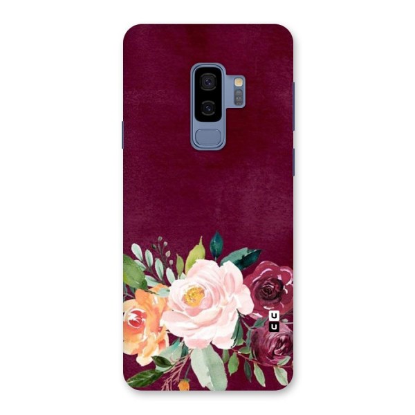 Plum Floral Design Back Case for Galaxy S9 Plus