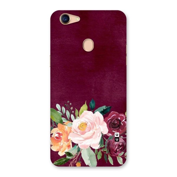 Plum Floral Design Back Case for Oppo F5