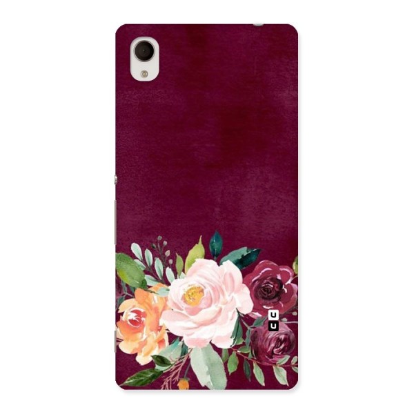 Plum Floral Design Back Case for Sony Xperia M4