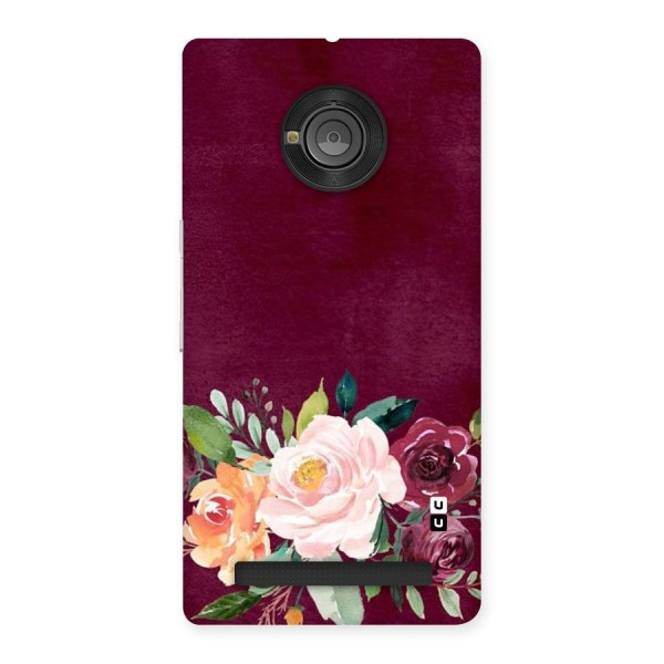 Plum Floral Design Back Case for Yu Yuphoria