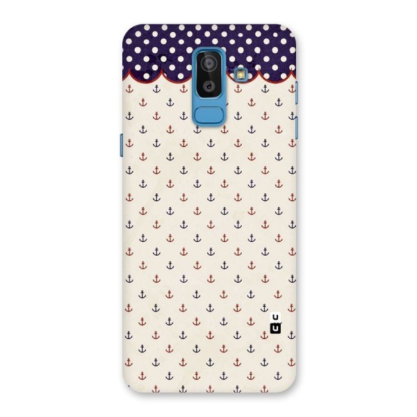 Polka Anchor Back Case for Galaxy J8