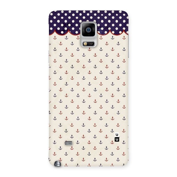 Polka Anchor Back Case for Galaxy Note 4