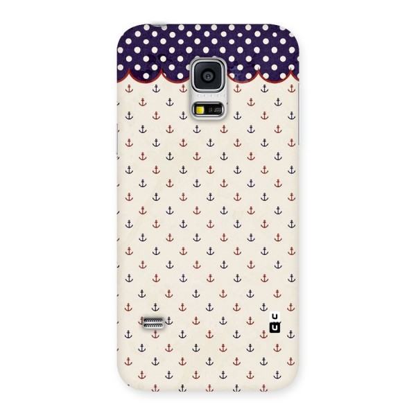 Polka Anchor Back Case for Galaxy S5 Mini