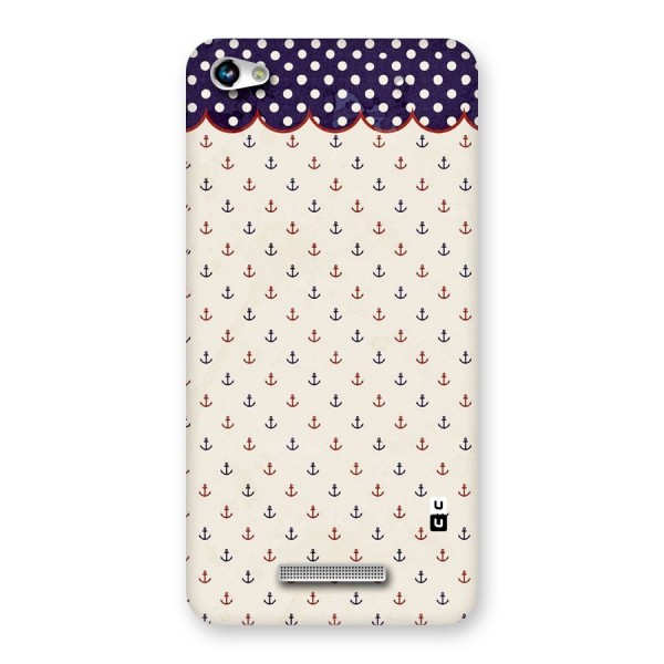 Polka Anchor Back Case for Micromax Hue 2