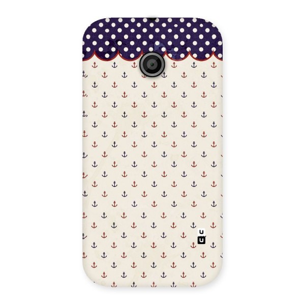 Polka Anchor Back Case for Moto E