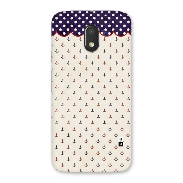 Polka Anchor Back Case for Moto E3 Power