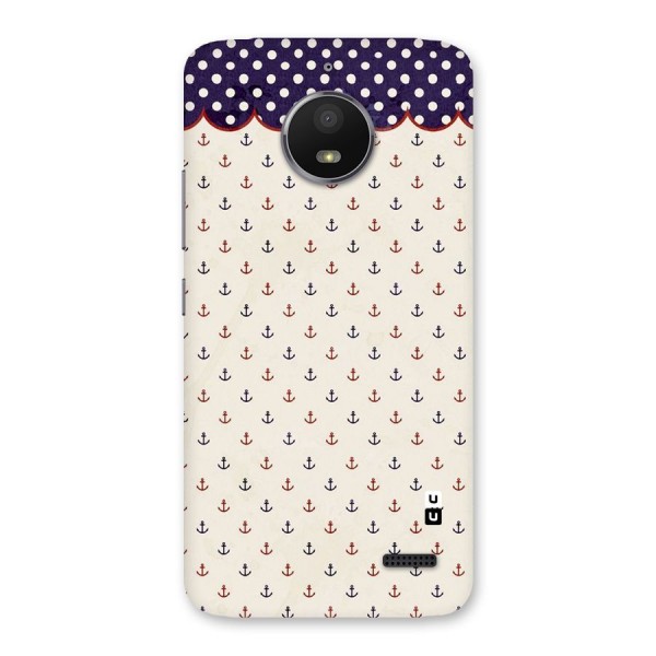 Polka Anchor Back Case for Moto E4