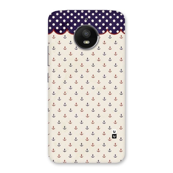 Polka Anchor Back Case for Moto E4 Plus