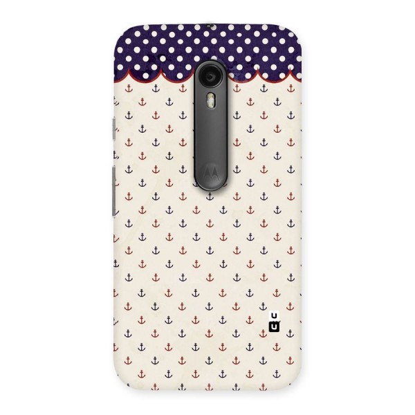 Polka Anchor Back Case for Moto G3