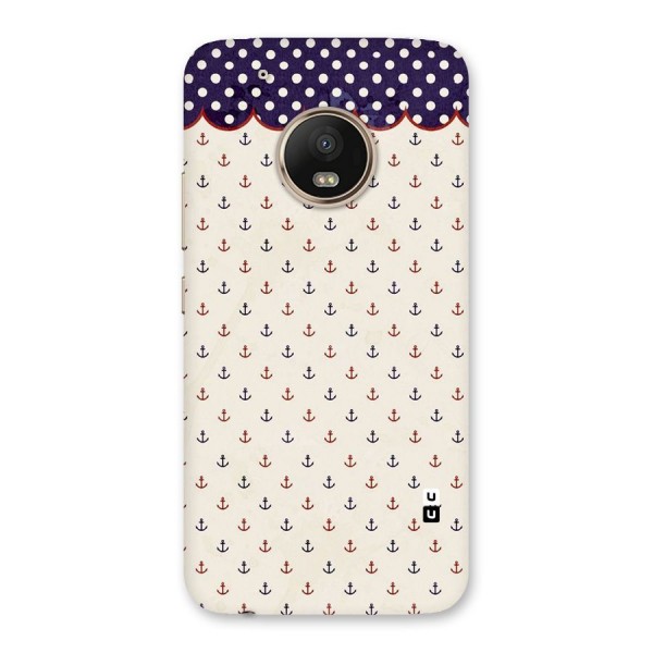 Polka Anchor Back Case for Moto G5 Plus