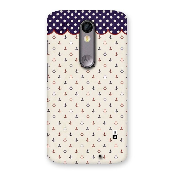 Polka Anchor Back Case for Moto X Force