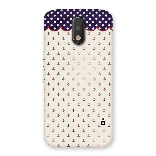 Polka Anchor Back Case for Motorola Moto G4