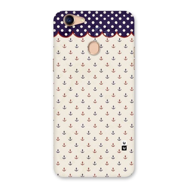 Polka Anchor Back Case for Oppo F5