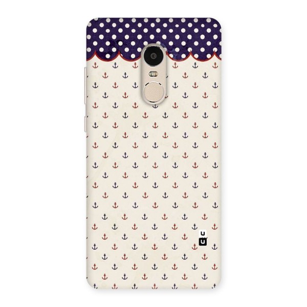 Polka Anchor Back Case for Xiaomi Redmi Note 4