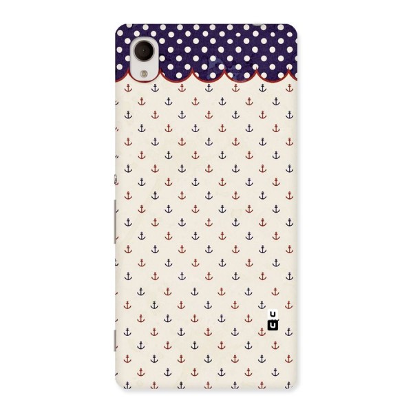 Polka Anchor Back Case for Xperia M4 Aqua