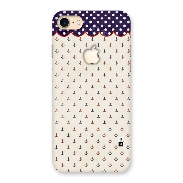 Polka Anchor Back Case for iPhone 7 Apple Cut