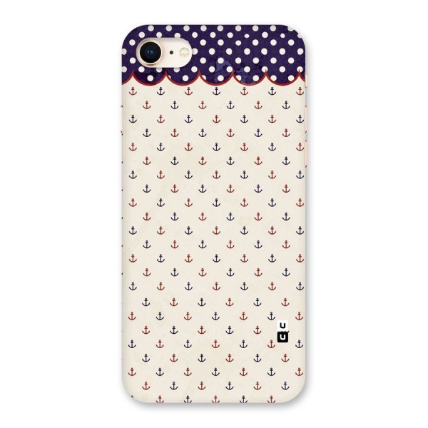 Polka Anchor Back Case for iPhone 8