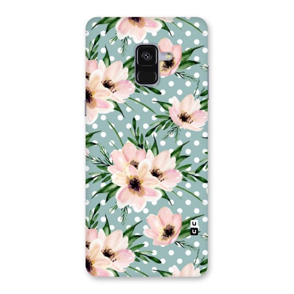 Polka Art Floral Back Case for Galaxy A8 Plus