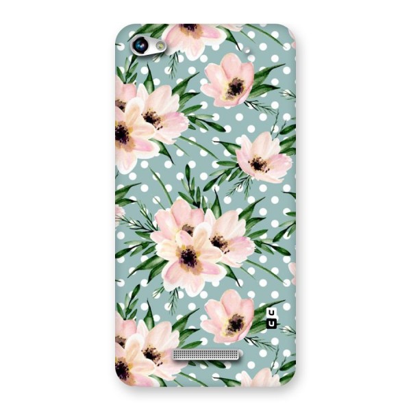 Polka Art Floral Back Case for Micromax Hue 2