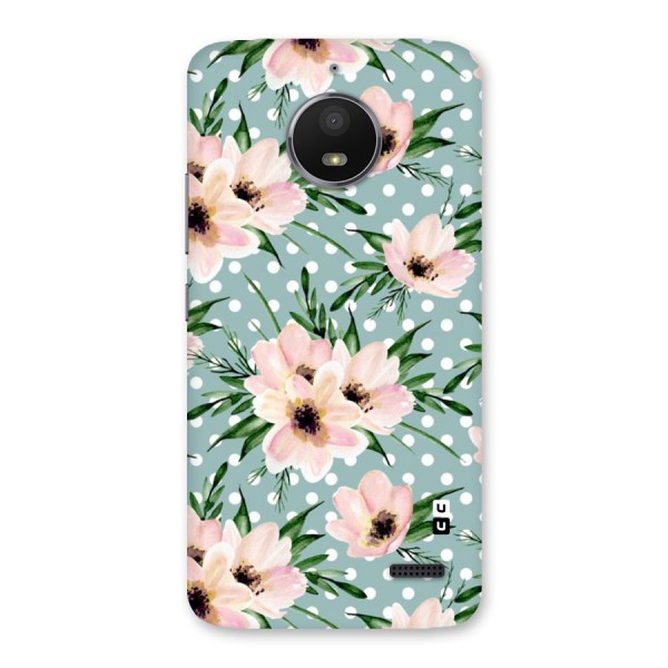 Polka Art Floral Back Case for Moto E4