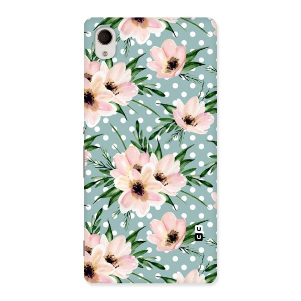 Polka Art Floral Back Case for Sony Xperia M4