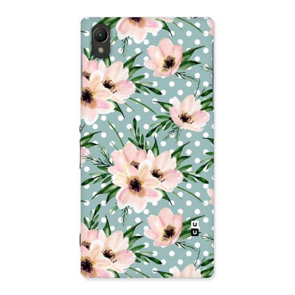 Polka Art Floral Back Case for Sony Xperia Z1