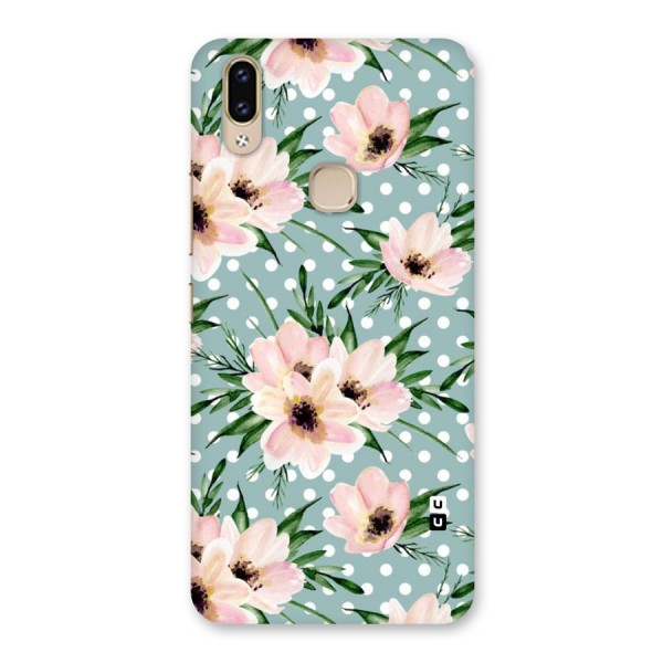 Polka Art Floral Back Case for Vivo V9