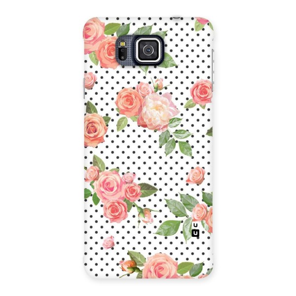 Polka Bloom White Back Case for Galaxy Alpha