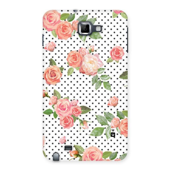 Polka Bloom White Back Case for Galaxy Note