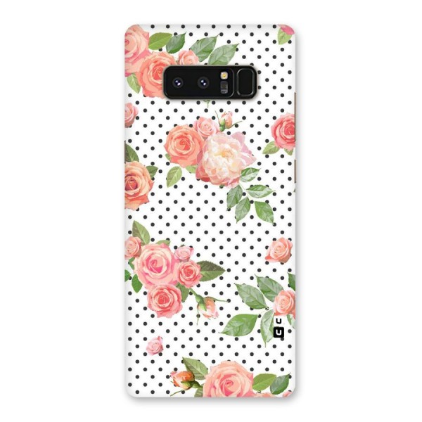 Polka Bloom White Back Case for Galaxy Note 8