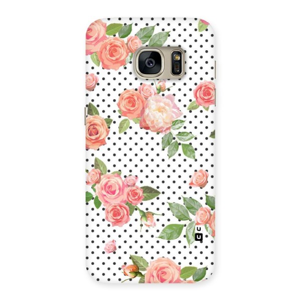 Polka Bloom White Back Case for Galaxy S7