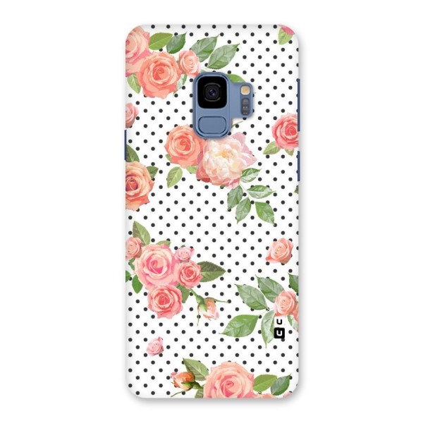 Polka Bloom White Back Case for Galaxy S9