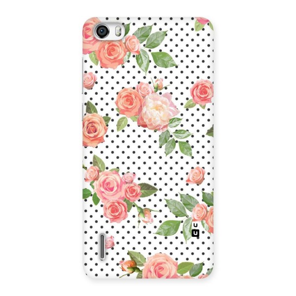 Polka Bloom White Back Case for Honor 6