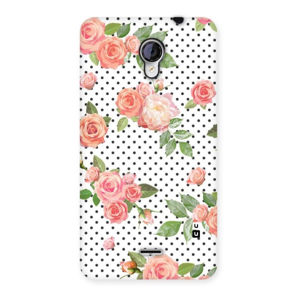 Polka Bloom White Back Case for Micromax Unite 2 A106