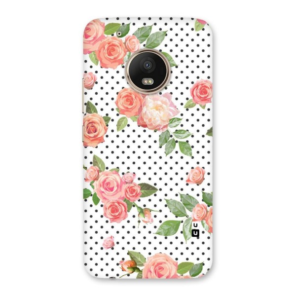 Polka Bloom White Back Case for Moto G5 Plus