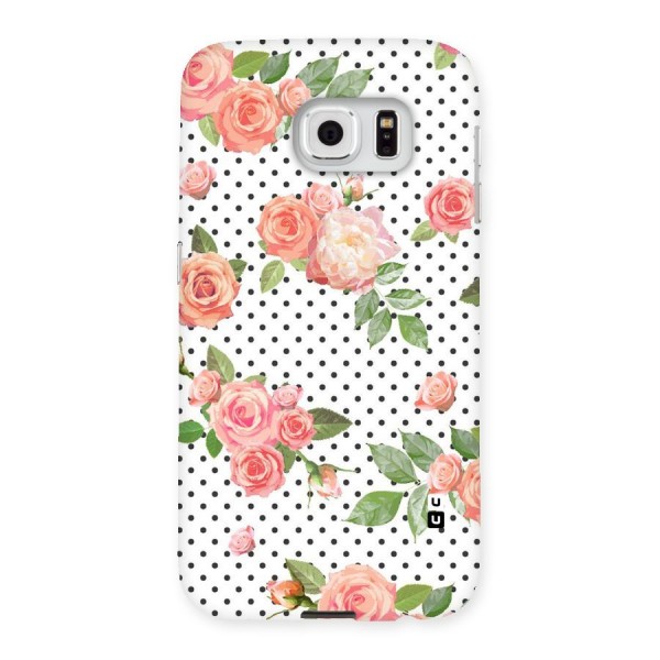 Polka Bloom White Back Case for Samsung Galaxy S6