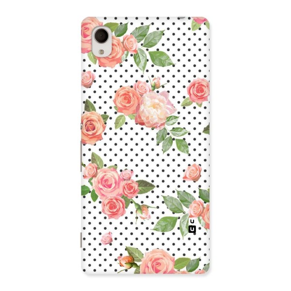 Polka Bloom White Back Case for Sony Xperia M4