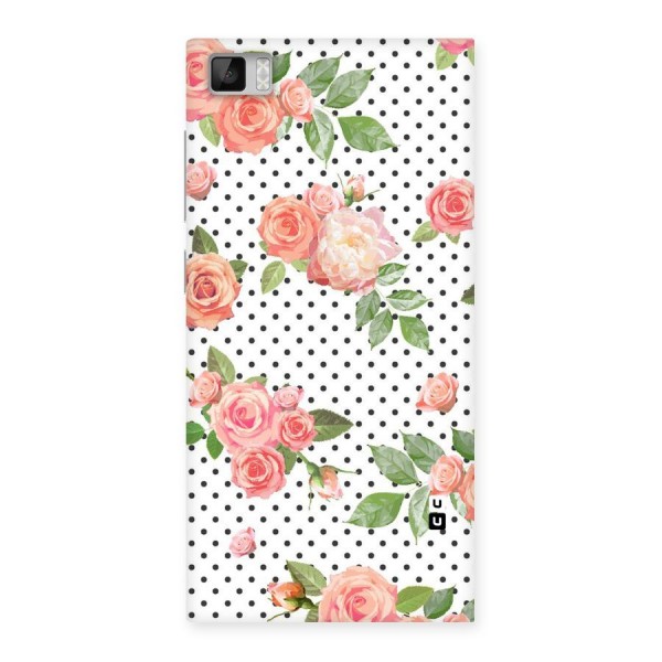 Polka Bloom White Back Case for Xiaomi Mi3