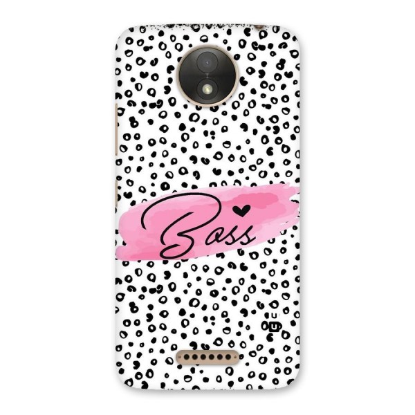 Polka Boss Back Case for Moto C Plus