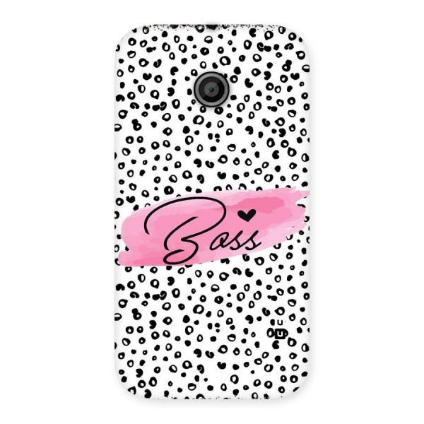 Polka Boss Back Case for Moto E