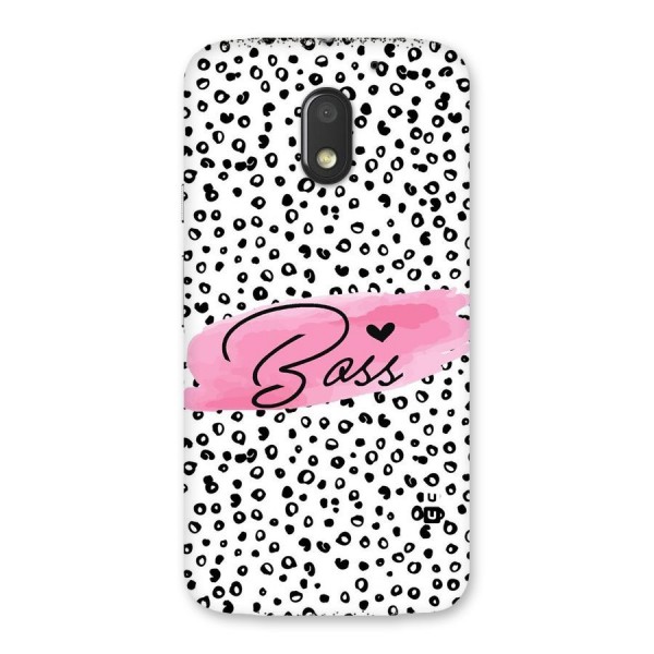 Polka Boss Back Case for Moto E3 Power