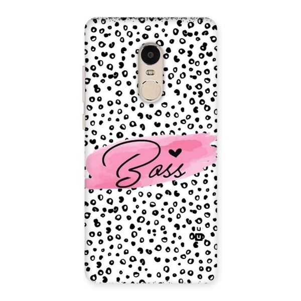 Polka Boss Back Case for Xiaomi Redmi Note 4