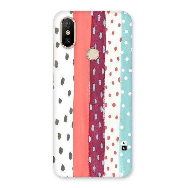 Polka Brush Art Back Case for Mi A2