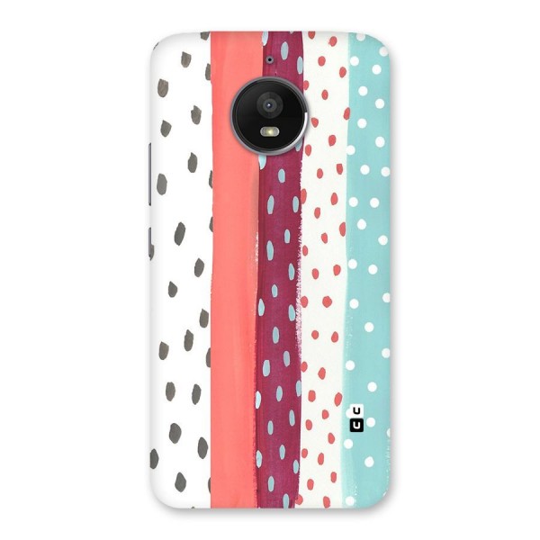 Polka Brush Art Back Case for Moto E4 Plus