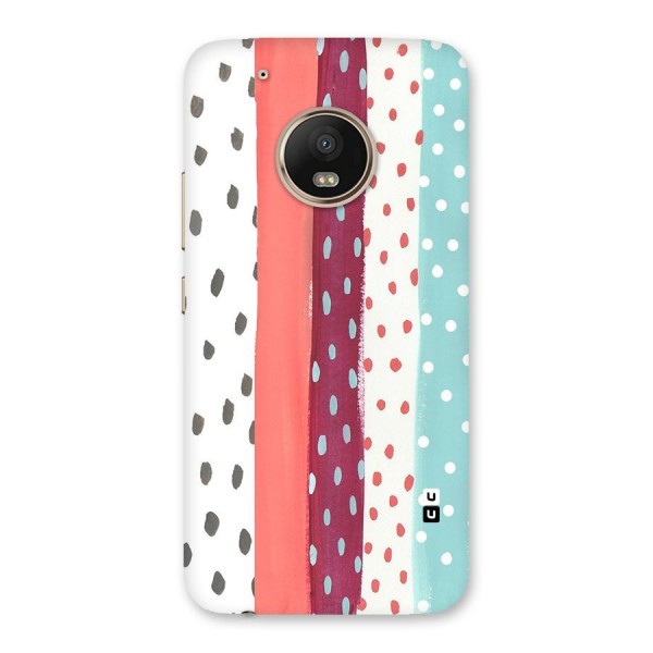 Polka Brush Art Back Case for Moto G5 Plus