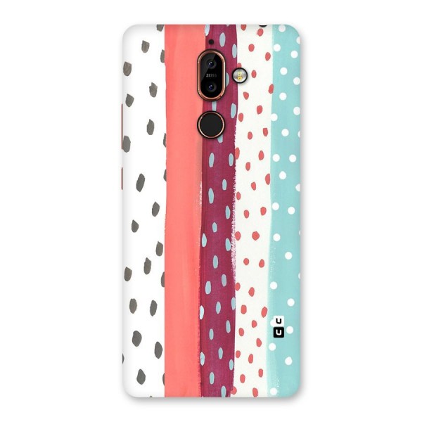 Polka Brush Art Back Case for Nokia 7 Plus